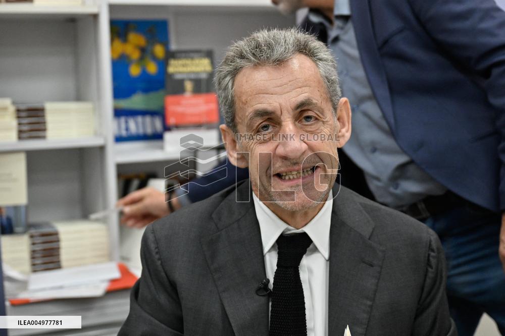 Nicolas Sarkozy At Public Book Signing - France