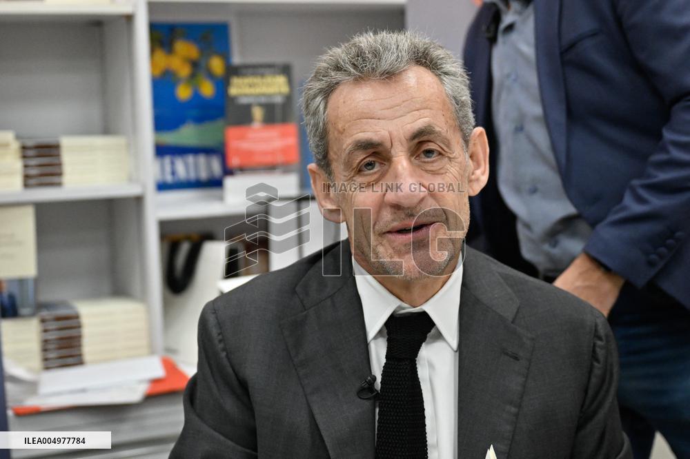 Nicolas Sarkozy At Public Book Signing - France