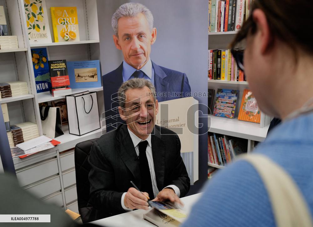 Nicolas Sarkozy At Public Book Signing - France