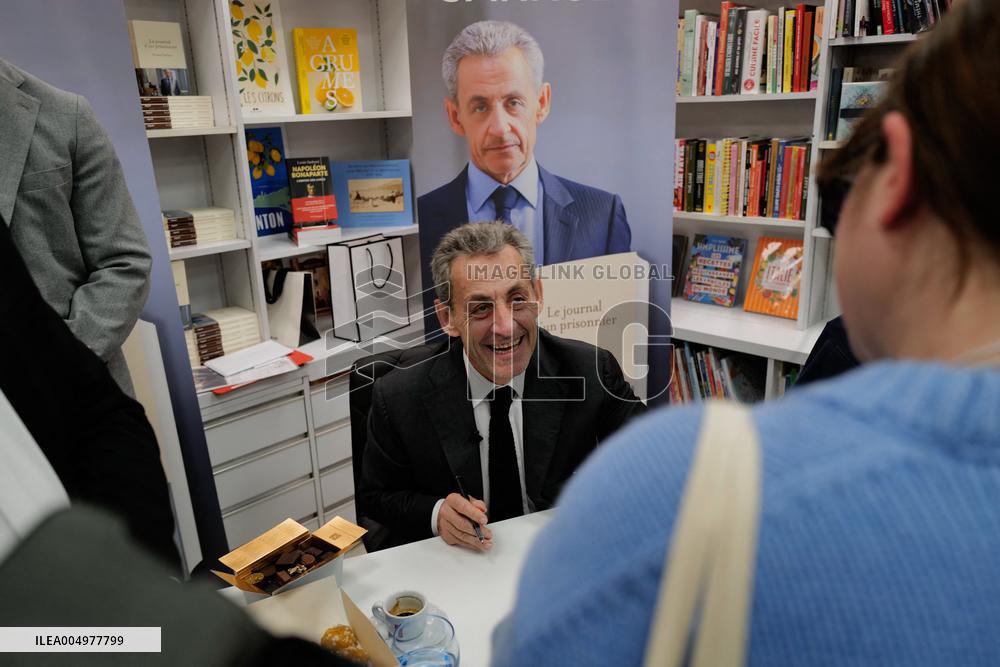 Nicolas Sarkozy At Public Book Signing - France