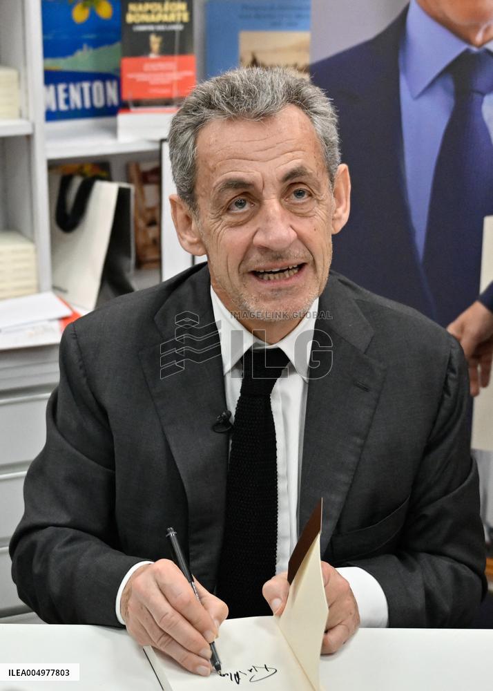 Nicolas Sarkozy At Public Book Signing - France