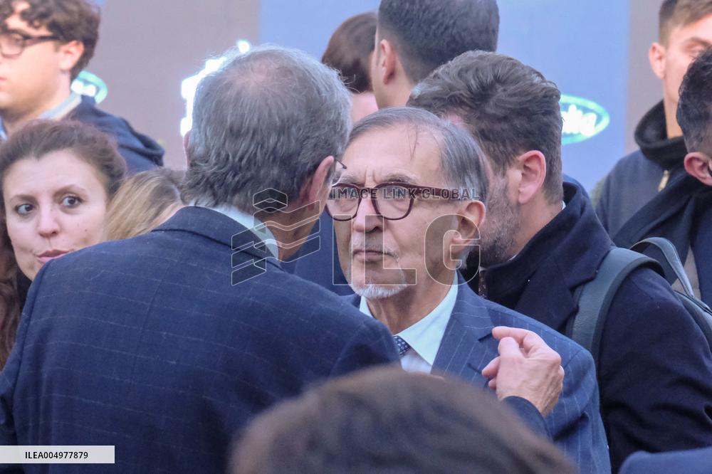 PM Giorgia Meloni and President Mahmoud Abbas at the Fratelli d'Italia FDI Atreju 2025 Event - Rome