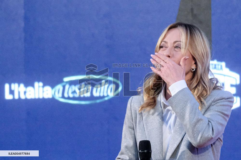 PM Giorgia Meloni and President Mahmoud Abbas at the Fratelli d'Italia FDI Atreju 2025 Event - Rome