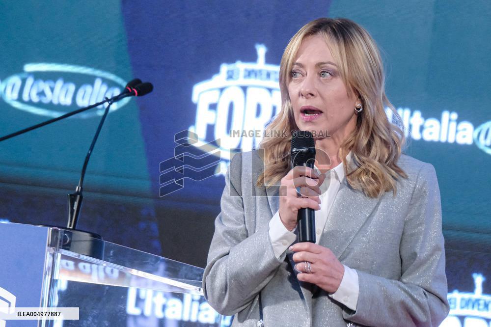 PM Giorgia Meloni and President Mahmoud Abbas at the Fratelli d'Italia FDI Atreju 2025 Event - Rome