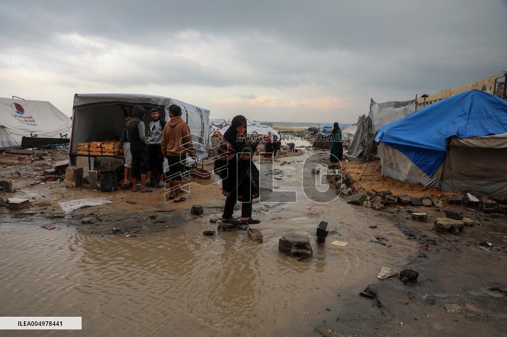 Winter Storm in Gaza City - Palestine