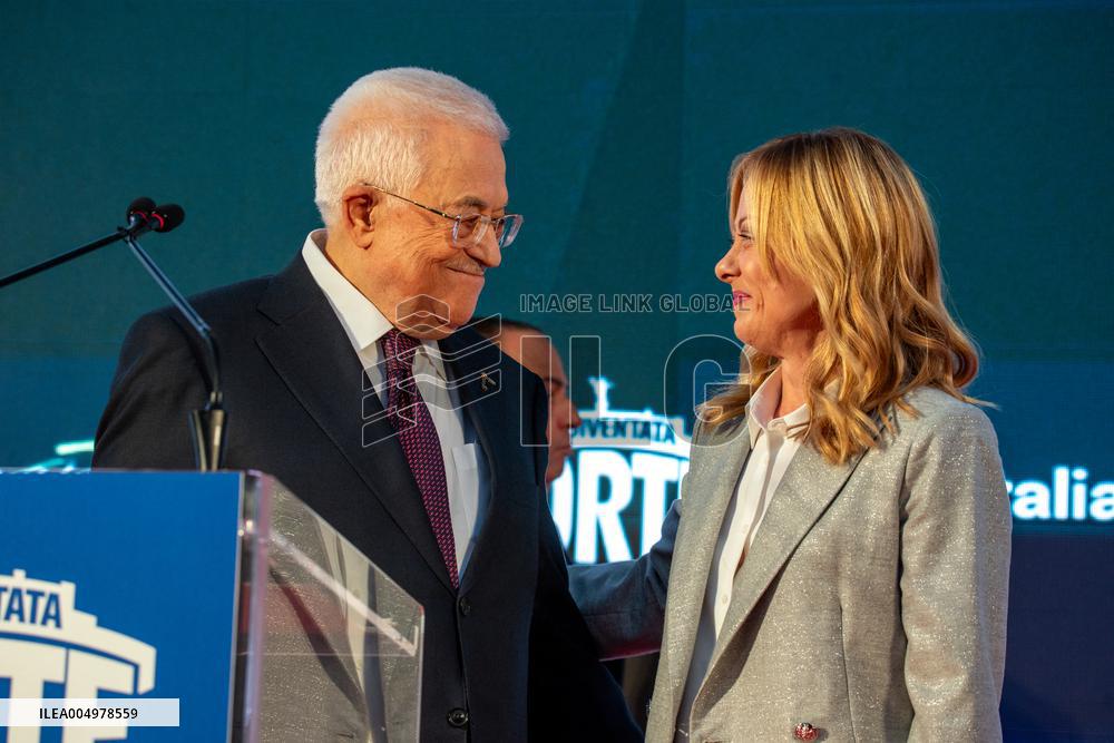 Palestinian President Mahmoud Abbas in Italy - Rome