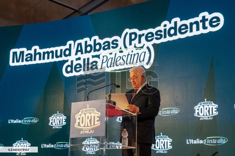 Palestinian President Mahmoud Abbas in Italy - Rome