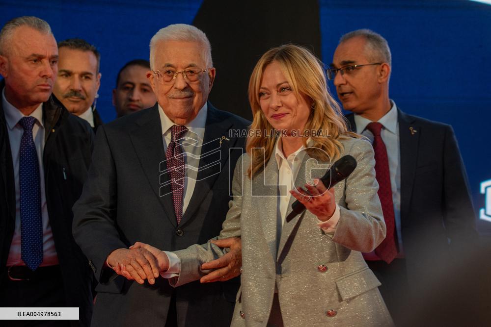 Palestinian President Mahmoud Abbas in Italy - Rome