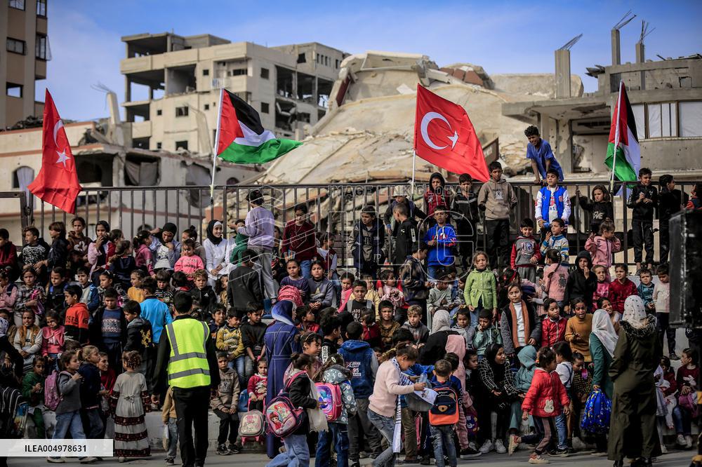 Turkey Reopens Gaza City School - Palestine