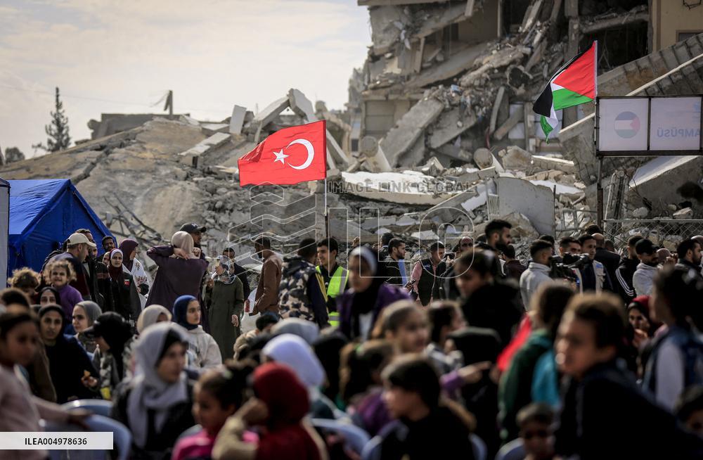 Turkey Reopens Gaza City School - Palestine