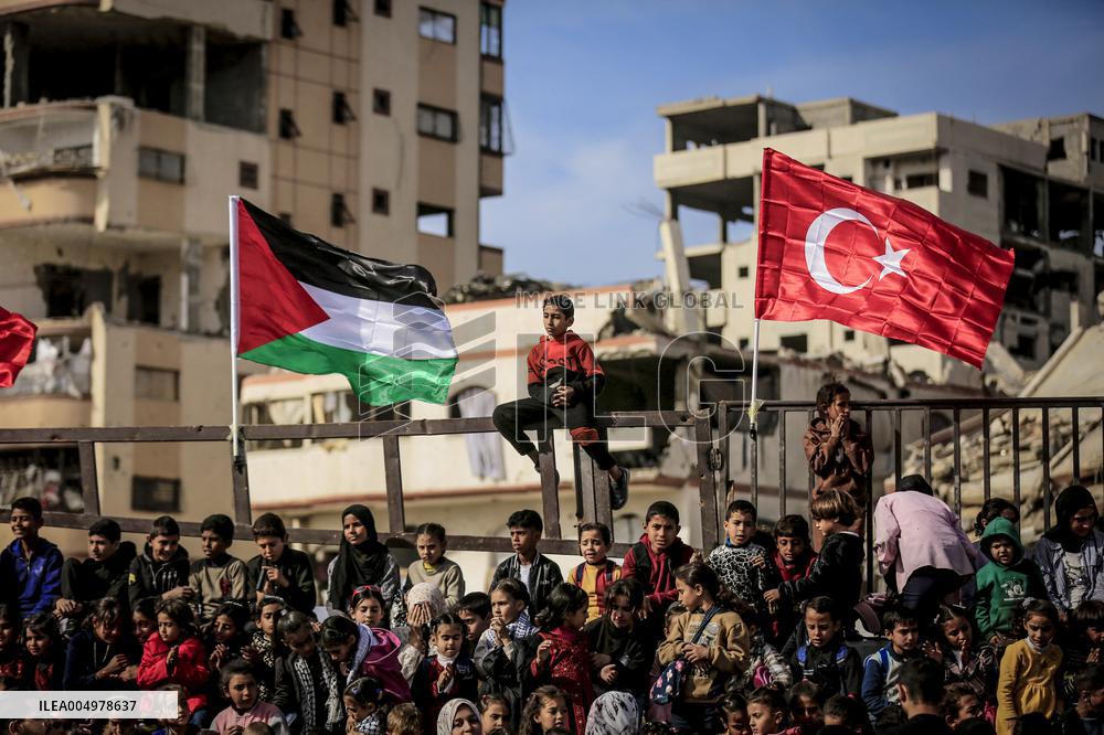 Turkey Reopens Gaza City School - Palestine