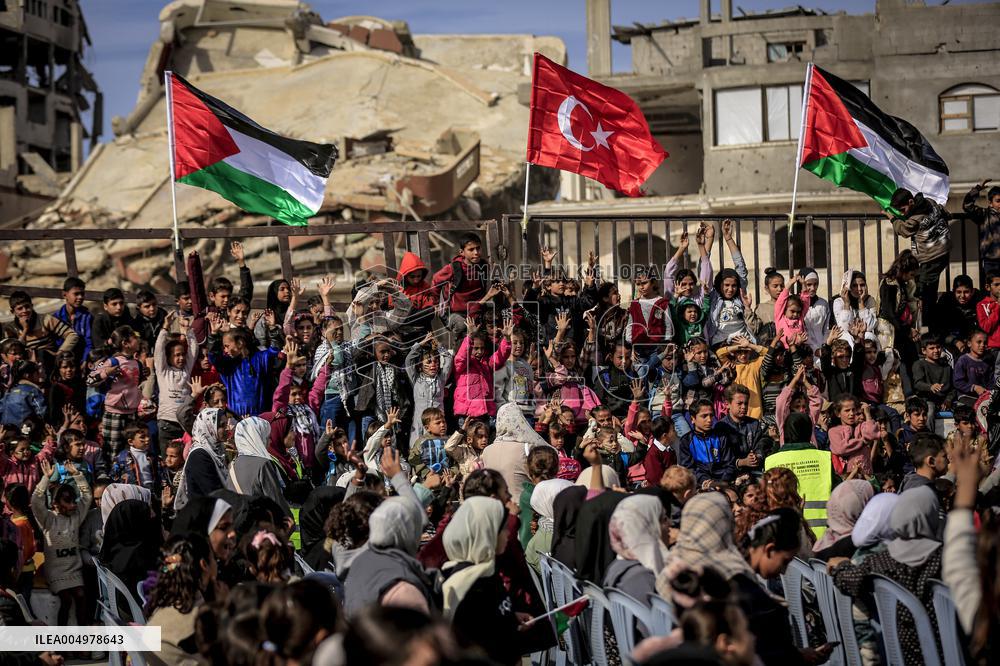 Turkey Reopens Gaza City School - Palestine