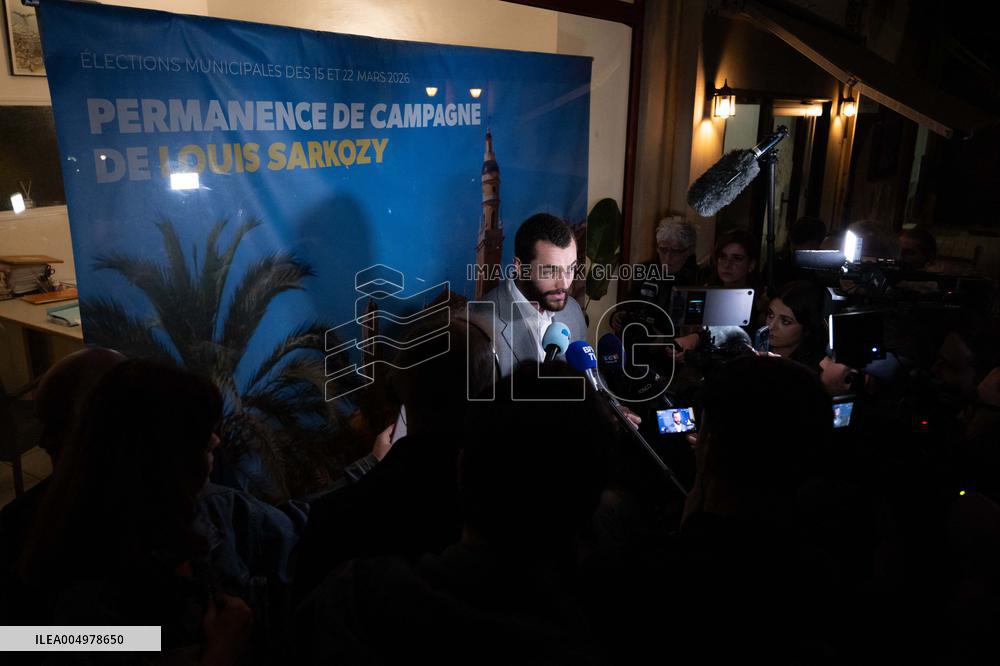 Louis Sarkozy Gives Press Conference - Menton