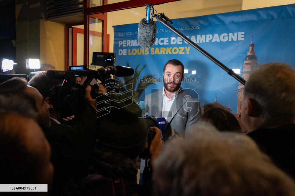 Louis Sarkozy Gives Press Conference - Menton