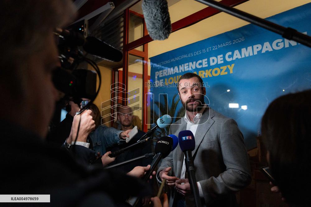 Louis Sarkozy Gives Press Conference - Menton
