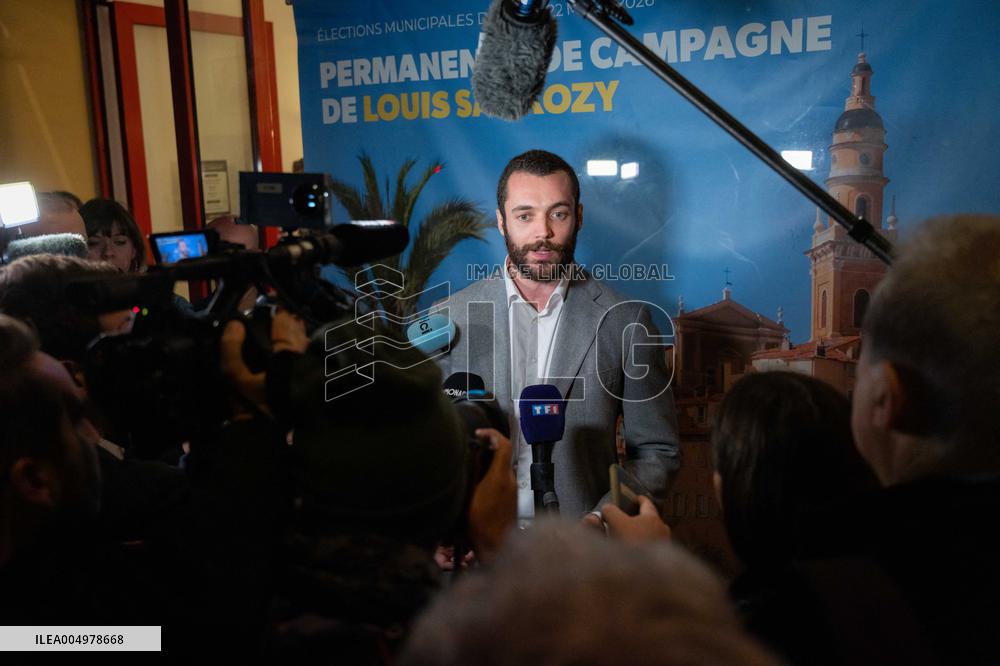 Louis Sarkozy Gives Press Conference - Menton