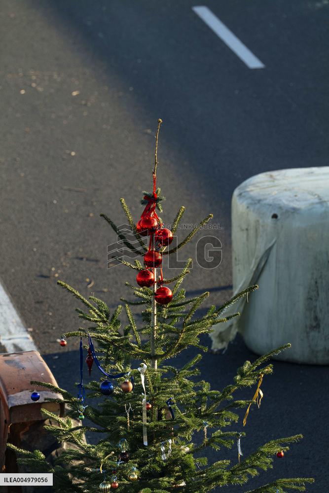 Farmers Blockade On The A64 Motorway Near Carbonne - France
