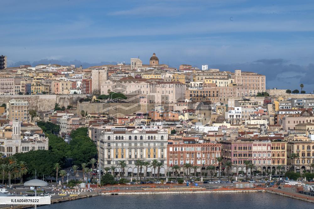 Port of Cagliari in Sardinia, Italy