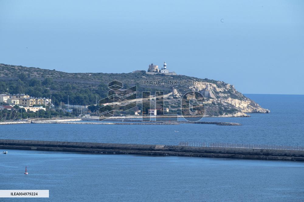 Port of Cagliari in Sardinia, Italy