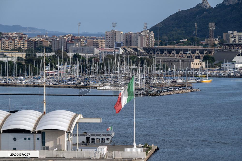Port of Cagliari in Sardinia, Italy