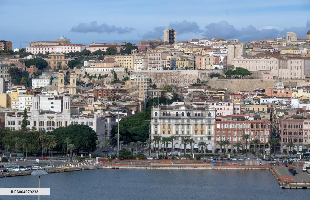 Port of Cagliari in Sardinia, Italy