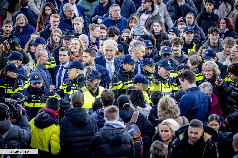 Geert Wilders Starts Tour Of Asylum Center - Papendrecht