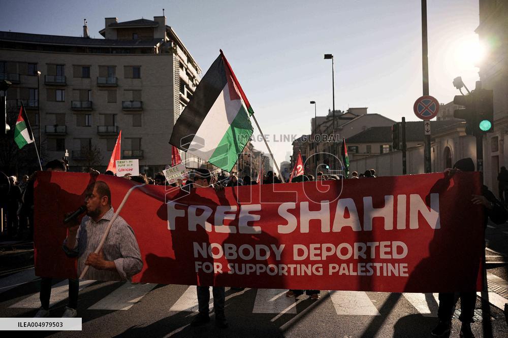 Rally for Palestine and in support for Mohamed Shahin - Turin