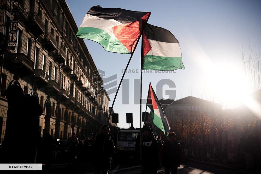 Rally for Palestine and in support for Mohamed Shahin - Turin