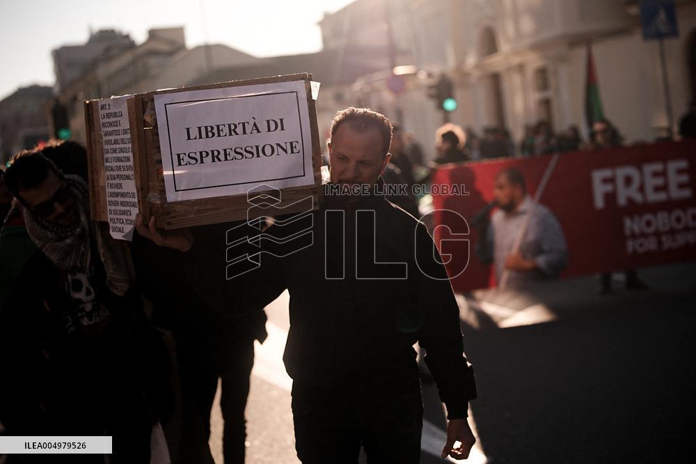 Rally for Palestine and in support for Mohamed Shahin - Turin