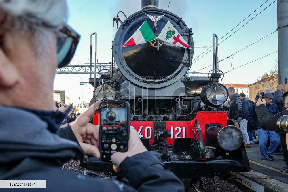 Last Farewell To Milan Steam Train - Italy