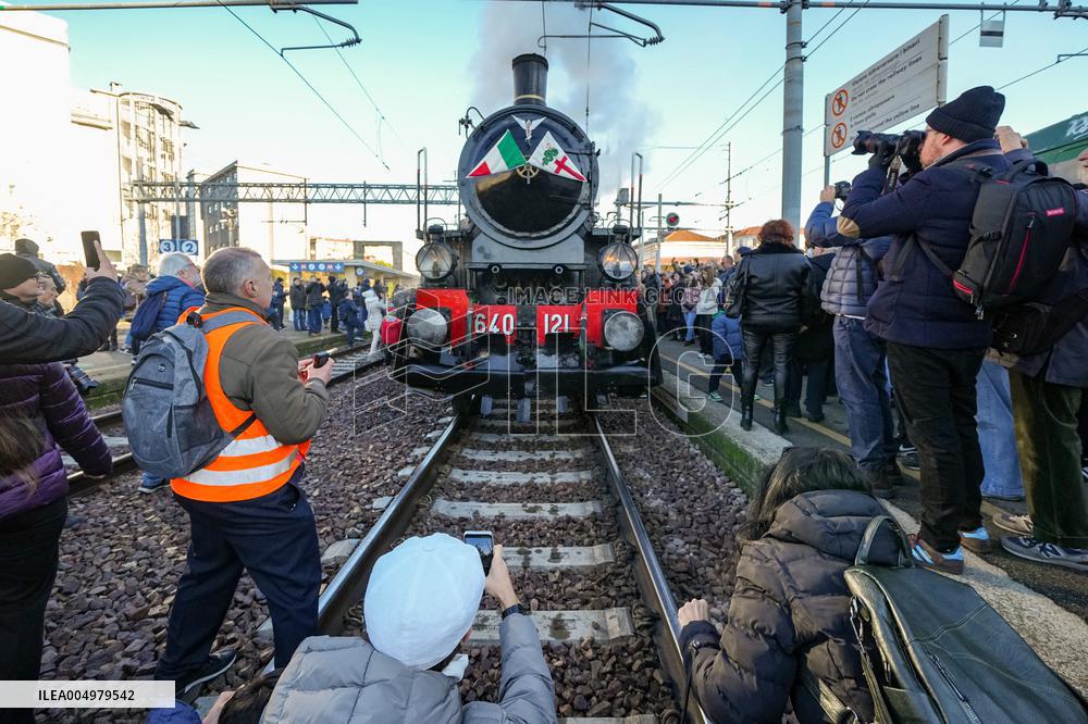 Last Farewell To Milan Steam Train - Italy