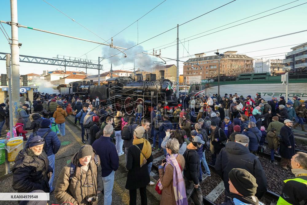Last Farewell To Milan Steam Train - Italy