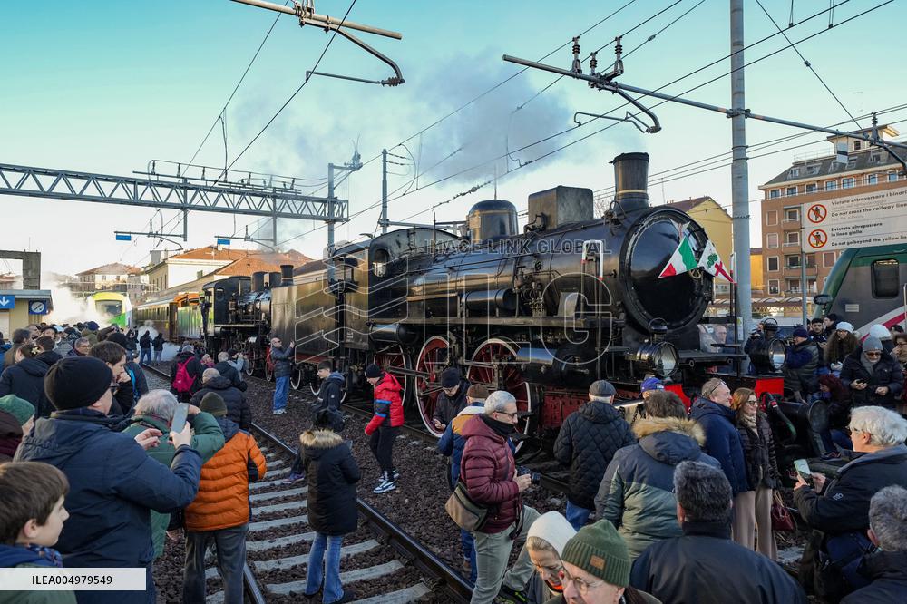 Last Farewell To Milan Steam Train - Italy