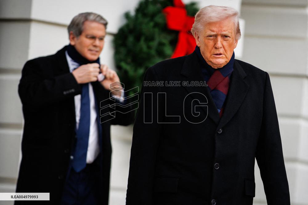 DC: President Trump Departs White House for Army-Navy Football Game