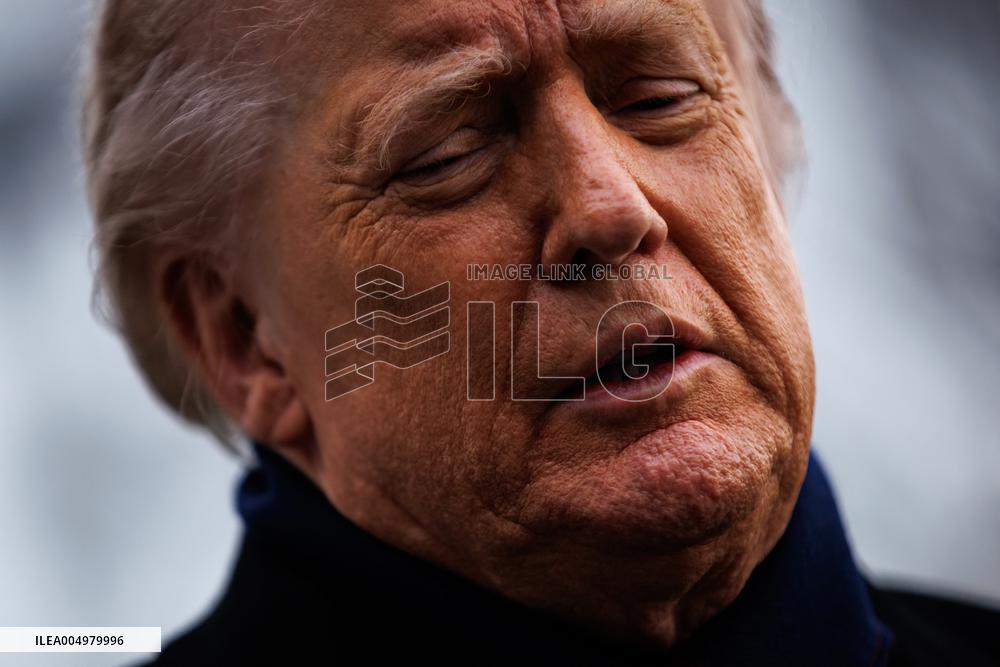 DC: President Trump Departs White House for Army-Navy Football Game