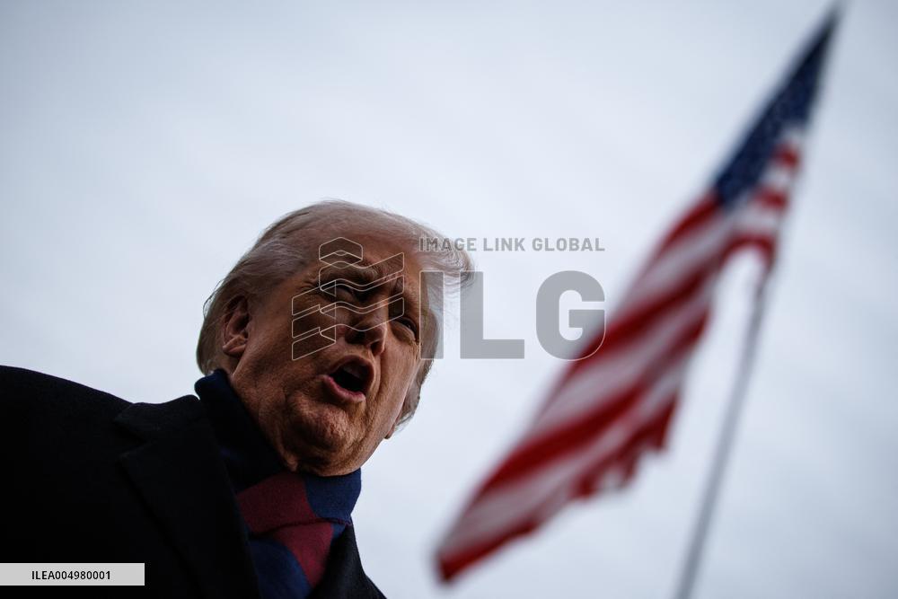 DC: President Trump Departs White House for Army-Navy Football Game