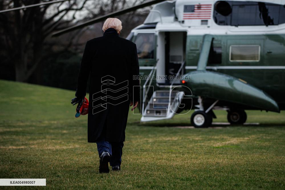 DC: President Trump Departs White House for Army-Navy Football Game