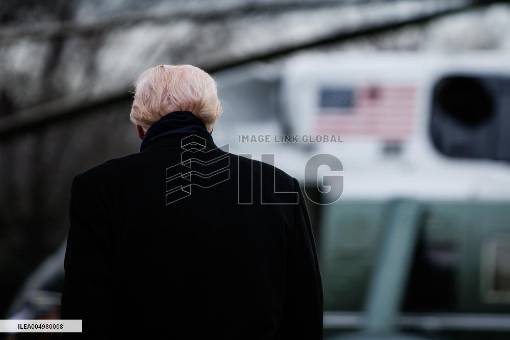 DC: President Trump Departs White House for Army-Navy Football Game