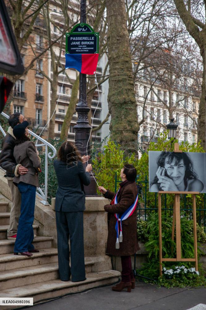 Inauguration of The Jane Birkin Footbridge - Paris