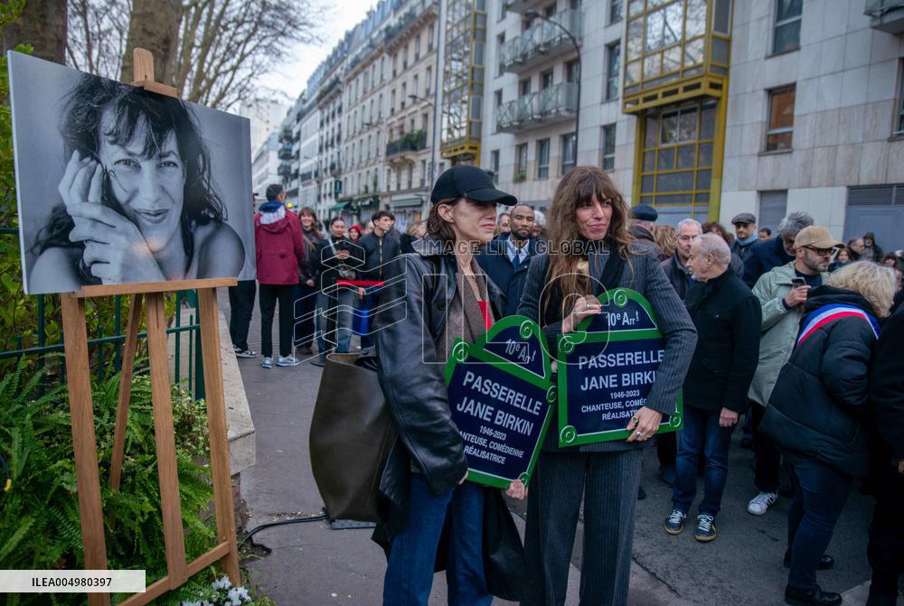 Inauguration of The Jane Birkin Footbridge - Paris