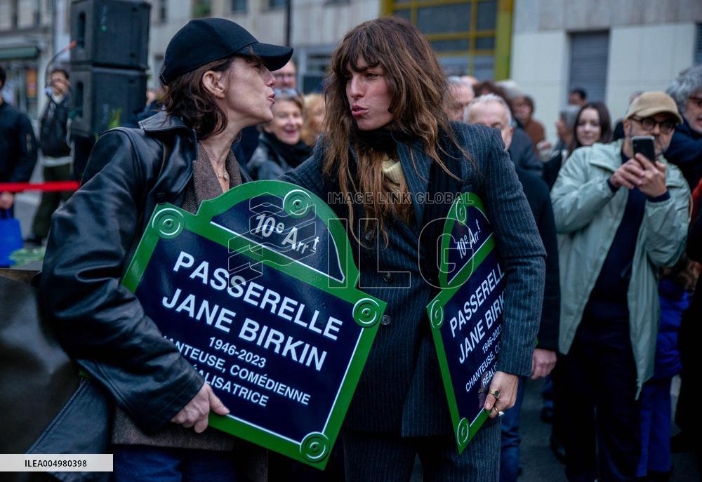 Inauguration of The Jane Birkin Footbridge - Paris