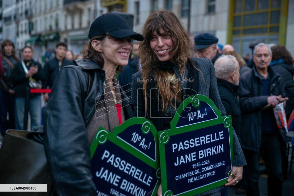 Inauguration of The Jane Birkin Footbridge - Paris