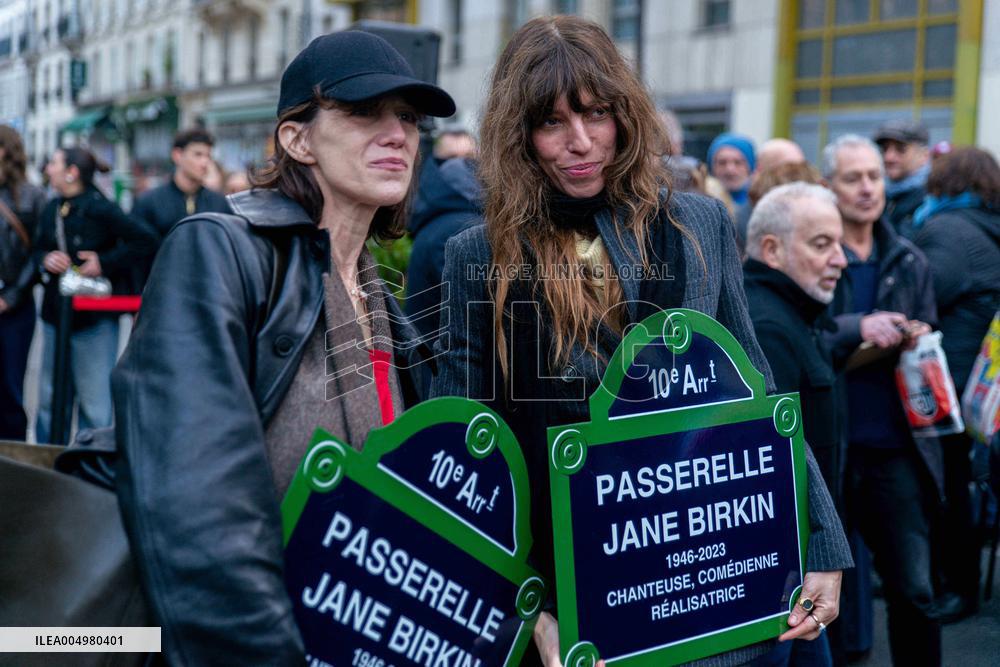 Inauguration of The Jane Birkin Footbridge - Paris