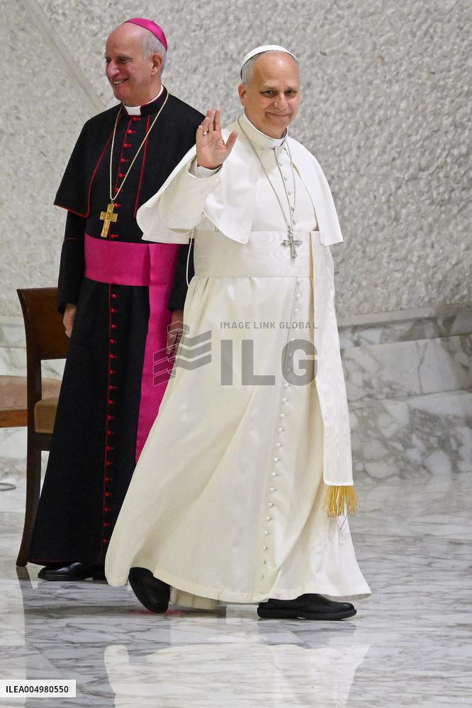 Pope Leo XIV At Audience With Jubilee of Italian Diplomacy Participants - Vatican