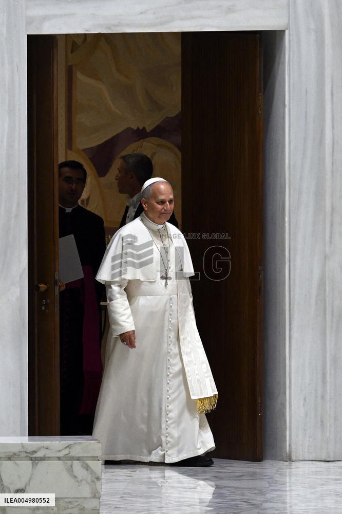 Pope Leo XIV At Audience With Jubilee of Italian Diplomacy Participants - Vatican