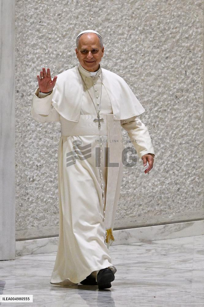 Pope Leo XIV At Audience With Jubilee of Italian Diplomacy Participants - Vatican