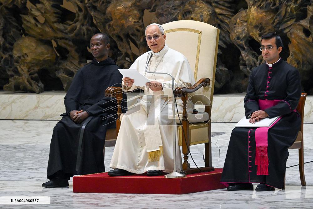 Pope Leo XIV At Audience With Jubilee of Italian Diplomacy Participants - Vatican