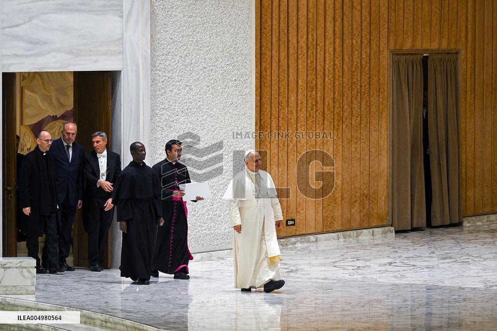 Pope Leo XIV At Audience With Jubilee of Italian Diplomacy Participants - Vatican