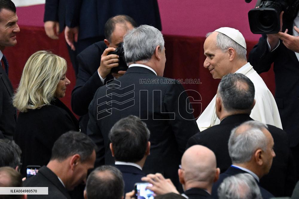 Pope Leo XIV At Audience With Jubilee of Italian Diplomacy Participants - Vatican