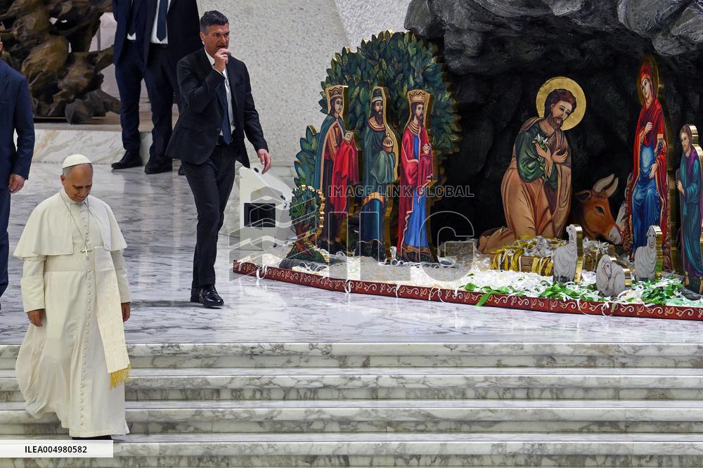 Pope Leo XIV At Audience With Jubilee of Italian Diplomacy Participants - Vatican